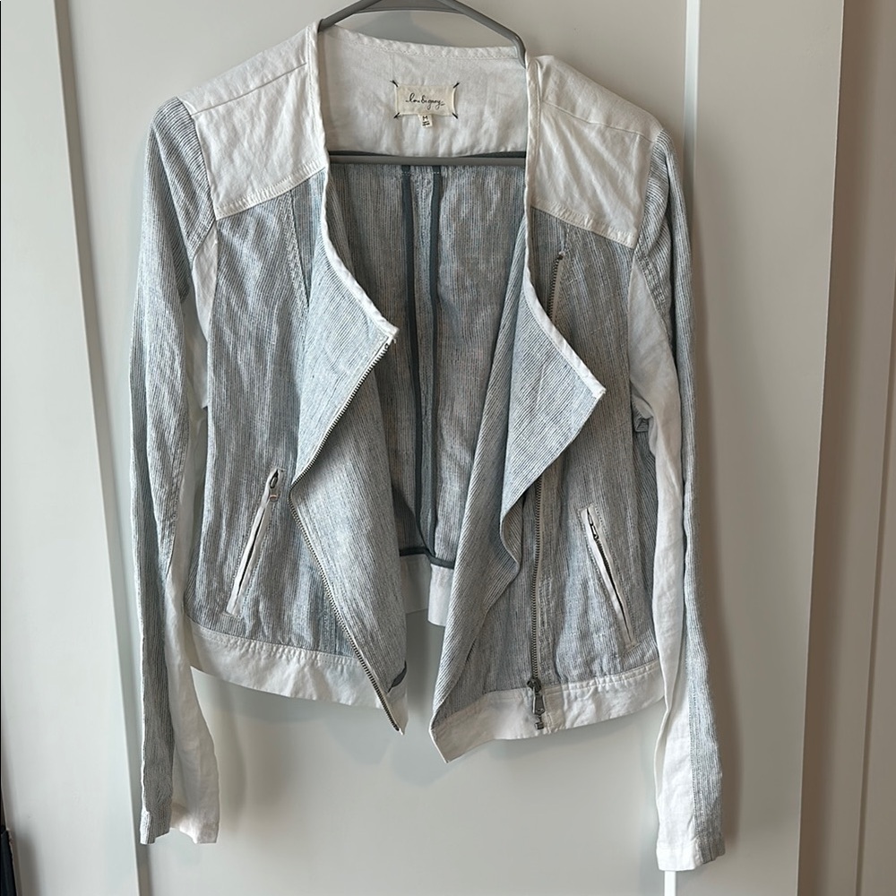 Lou & Grey Blue Blazer with Design and Fitted Silhouette
